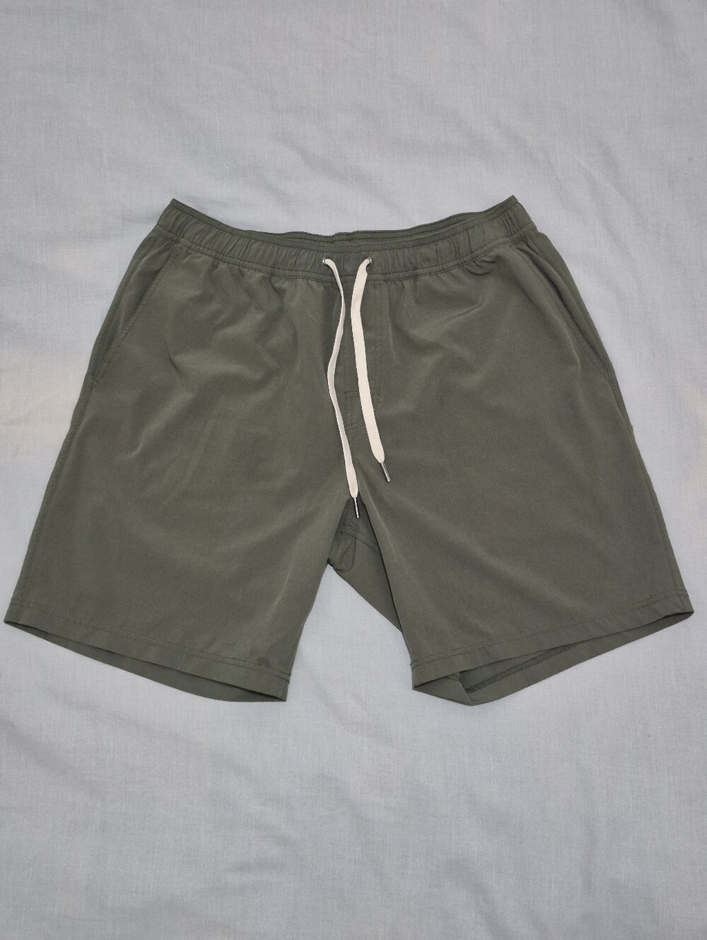 Fair Harbor Olive Green Mens Athletic Drawstring Shorts